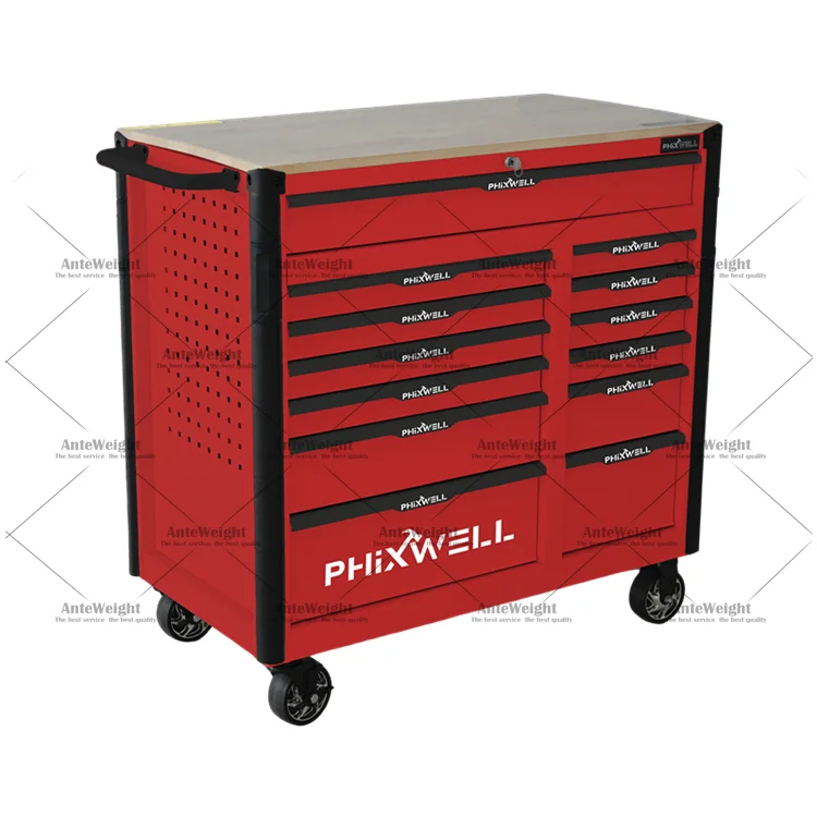 Big Cabinet Color Custom 13 Drawers Workshop Garage Tool Trolley Cart Chest with Many Kinds of Tools