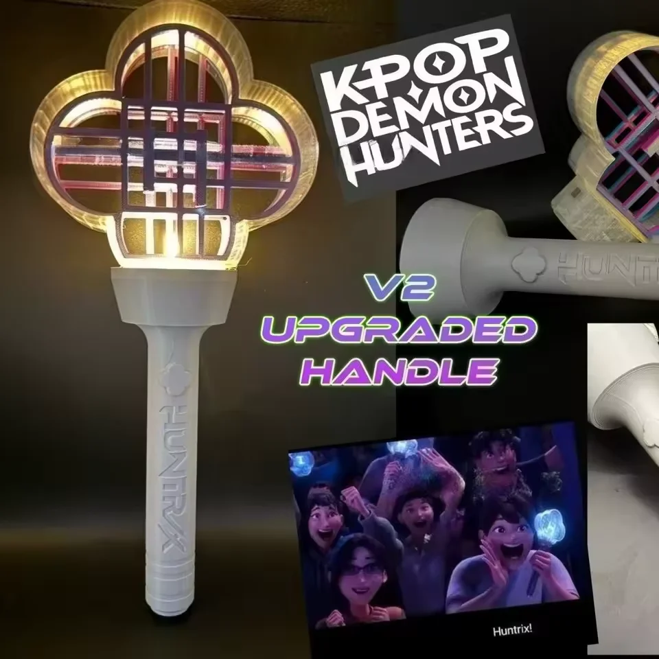 عصا KPop Demon Hunters Light Stick، عصا توهج للحفلات الموسيقية مع أضواء ملونة لملحقات مروحة حفلات الهالوين
