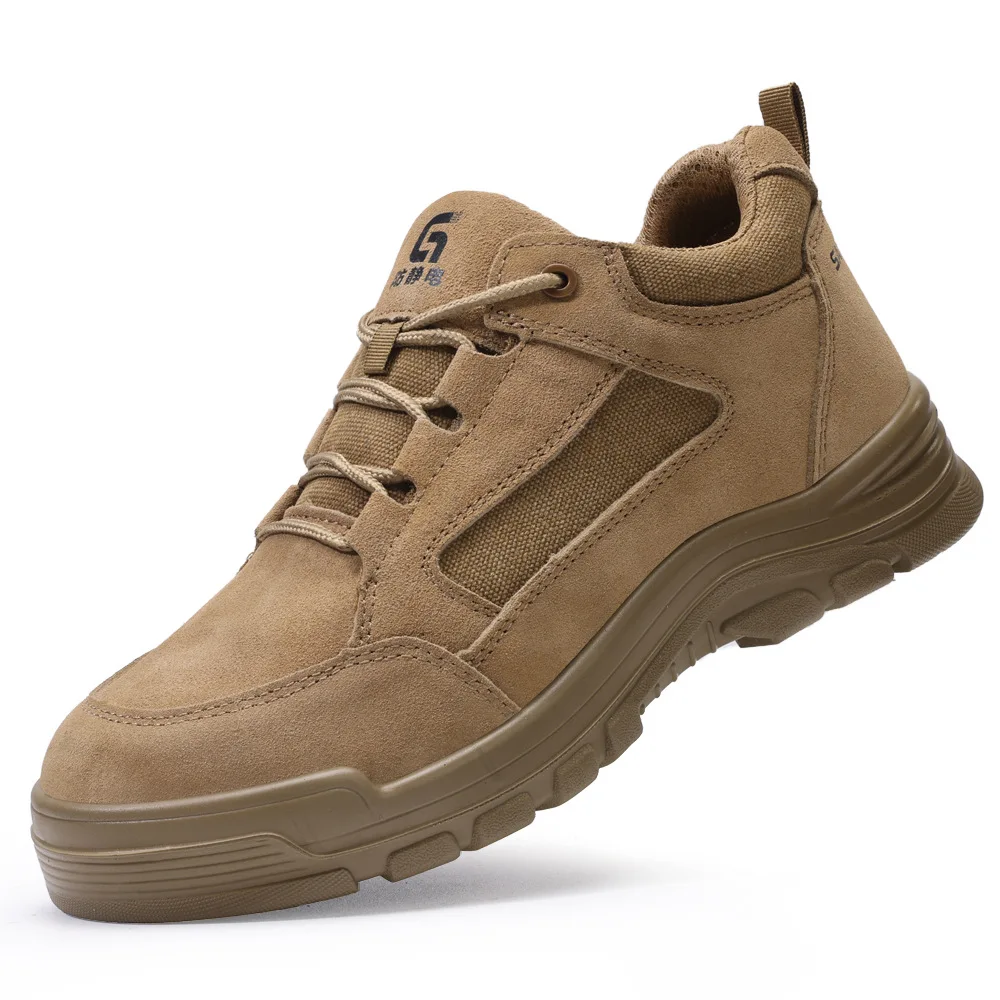 Welding Safety Shoes - Anti-Scald Steel Toe Boots for Men/Women, Anti-Smash & Puncture Proof, Wear-Resistant Suede Work Shoes