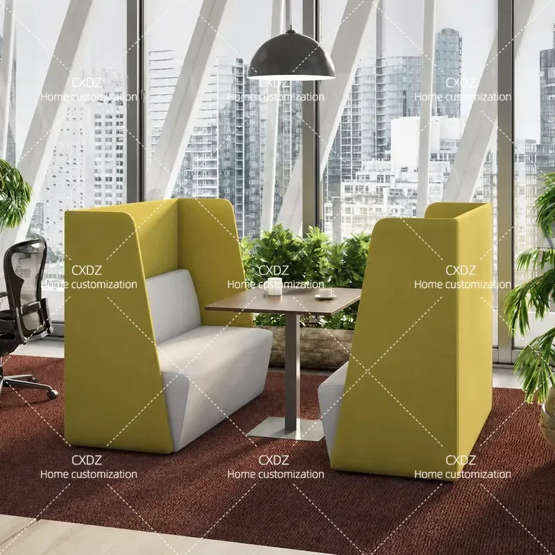 Modern High Back Sofa Chair Simple Sitting Area Waiting Seat for Book Office Creative Lounge Furniture
