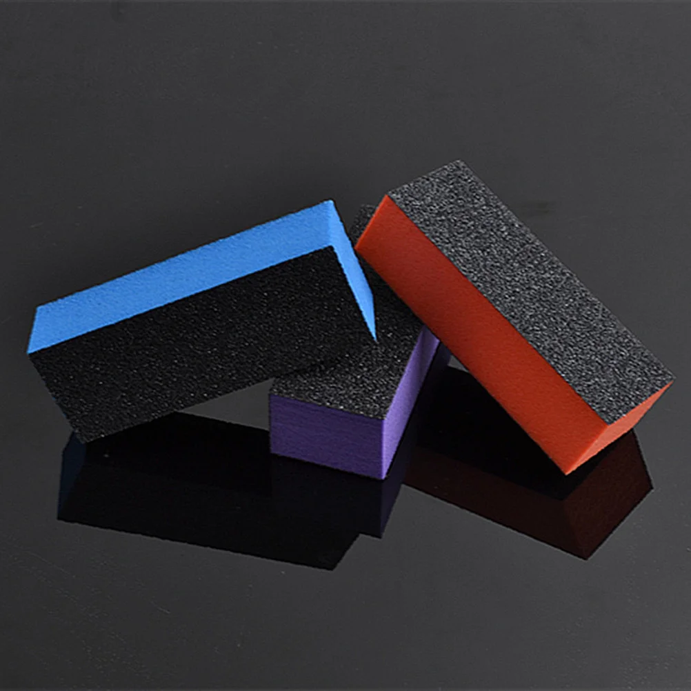 18 قطعة مبرد أظافر إسفنجي كتل الملف ثلاثة الجانبين المهنية تشكيل الايداع تلميع ل مانيكير باديكير مبرد أظافر #2