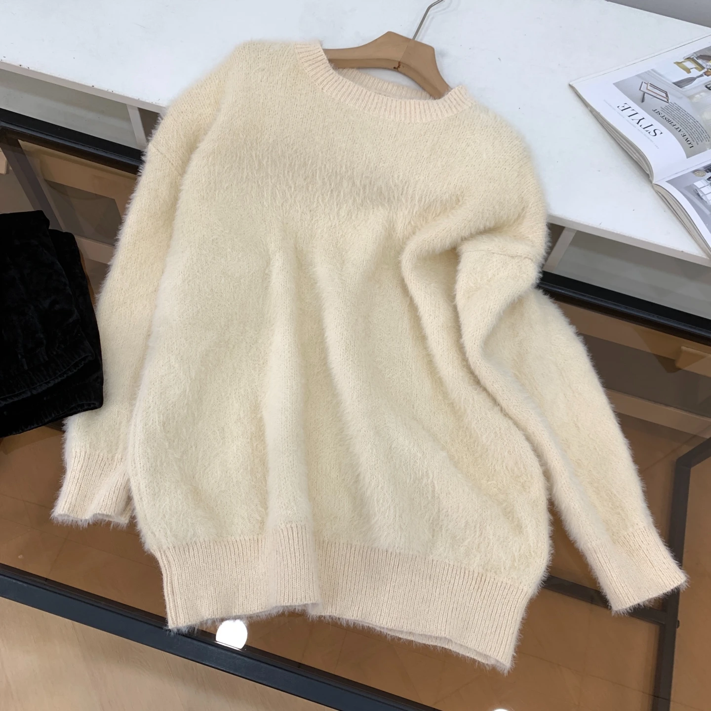 

Faionable Long Sve Sweater Women's Color Overhead Winter 2025 Versatile Straight Cut K2 Comfortable Fit Knitwear