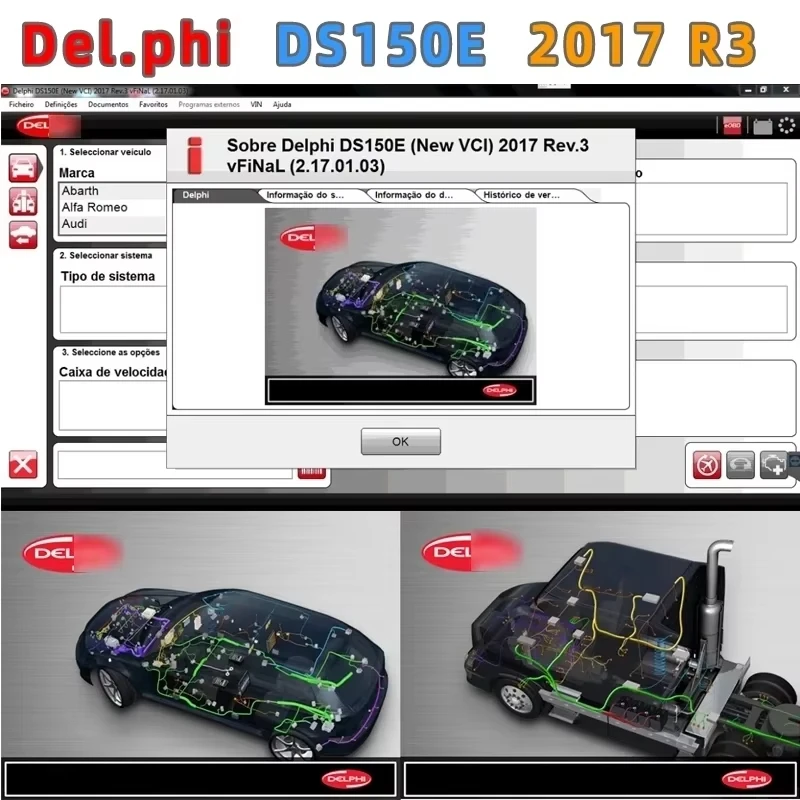 Delphis-herramienta de diagnóstico OBD2 para coche, dispositivo Compatible con Software Delphis 2017R3, con keygen DS 150 Autoco