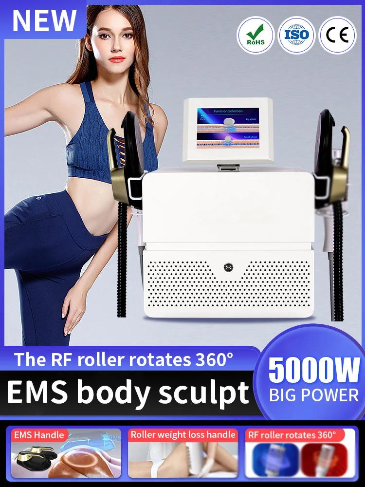 Perawatan Wajah Tubuh EMS Terapi Getaran 360 Derajat Mesin Pemahat Tubuh Penghilang Lemak Rol Bola Bagian Dalam