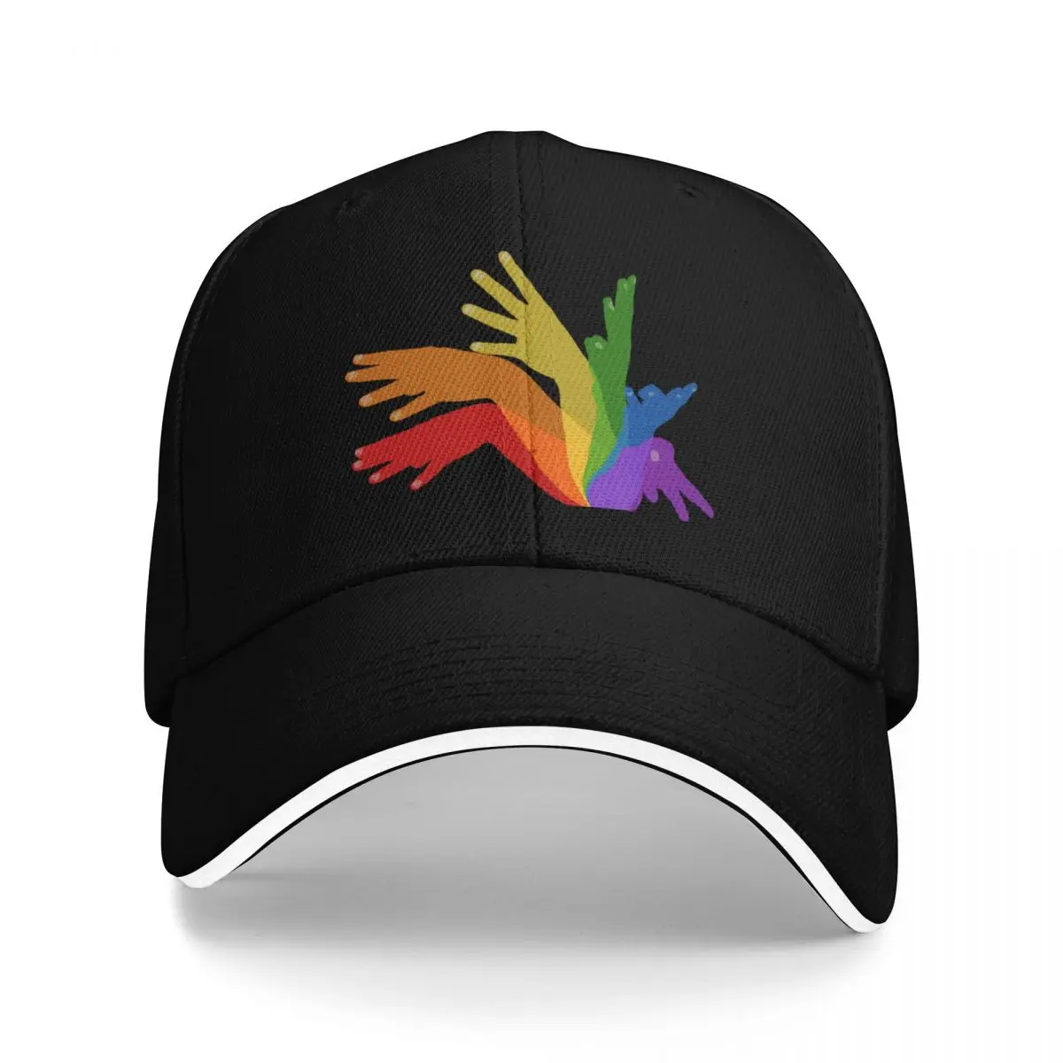 

Rainbow Baseball Cap custom Hat Luxury Brand Snapback Cap derby hat Women's Hats Men's