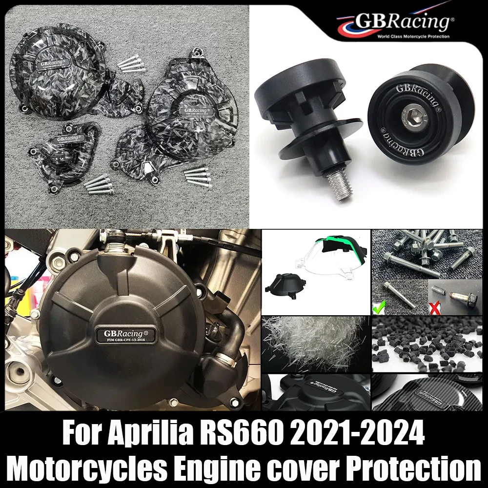 

RS660 GB Racing Motorcycles Engine cover Protection case For Aprilia RS 660 2021 2022 2023 2024 Engine Covers Protectors