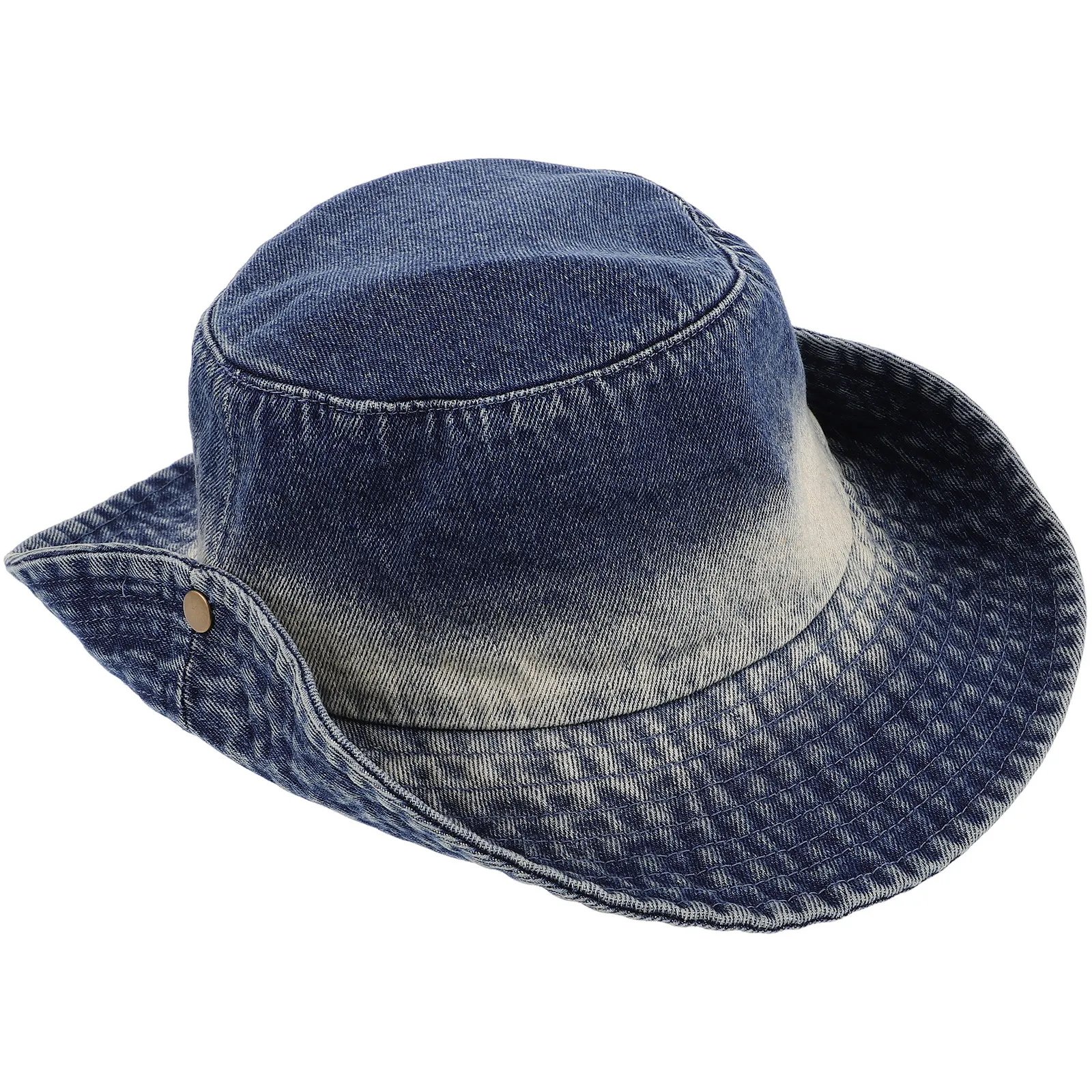 

Denim Bucket Hat Wide Brim Sun Protection Foldable Cowboy Fisherman Hat for Women Men Beach Hiking Fishing Outdoor Washed Denim