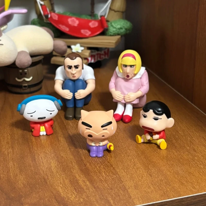Bandai Crayon Shin-chan Yakiniku Sitting Figure Gacha Cute Nohara Glorious Yakiniku Road Figure Children's Toy Birthday Gift