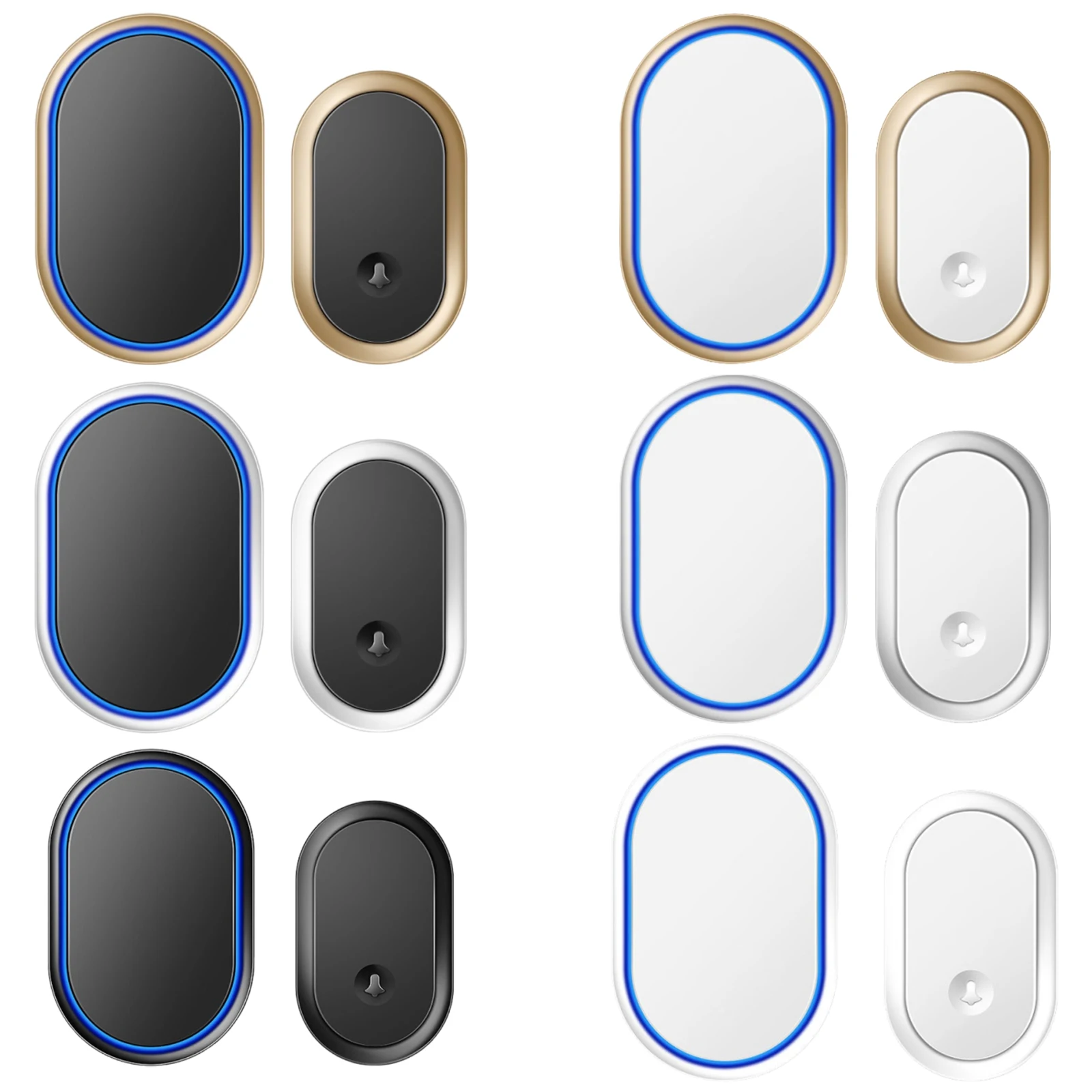 Wireless Doorbell 300M/984Ft Range Battery Type Welcome Chime Adjustable Volume Call Bell for Elderly/Senior