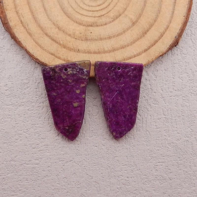 Natural Atlantisite Purple Stone Earring Beads,Fashion Jewelry DIY Gemstone Earrings Accessories For Women 27x16x3mm 4g