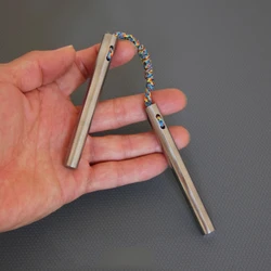 1PC Stainless Steel Mini Nunchucks Hand Tool Toy EDC Pocket Hand Machined Begleri Skill Toy Finger Exercise