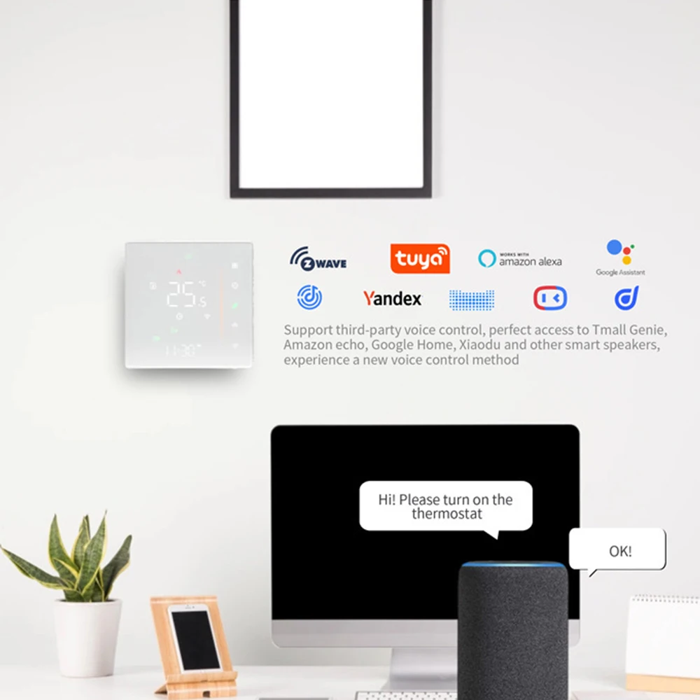 Zigbee Tuya Smart Thermostat App Remote Control Timing Water/Floor/Electric Floor Heating Fireplace Switch For Alexa Google Home