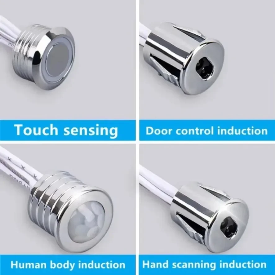 DC5-24V Smart LED Light Sensor Switch Touch/Motion/Human Body/Hand Scan Induction Switch for Cabinet Wardrobe LED Light