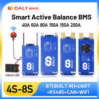 Daly BMS Active Balance Bms Wifi RS485 CAN3S 4S 5S 6S 7S 8S Active Smart Bms 40A 60A 100A 200A 300A Lifepo4 Li-Ion Lto Battery