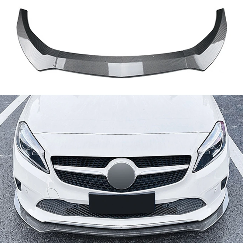 

Накладка-сплиттер на передний бампер, диффузор, обвес, защита, декоративная накладка для Mercedes-Benz A-Class W176 2016-2018