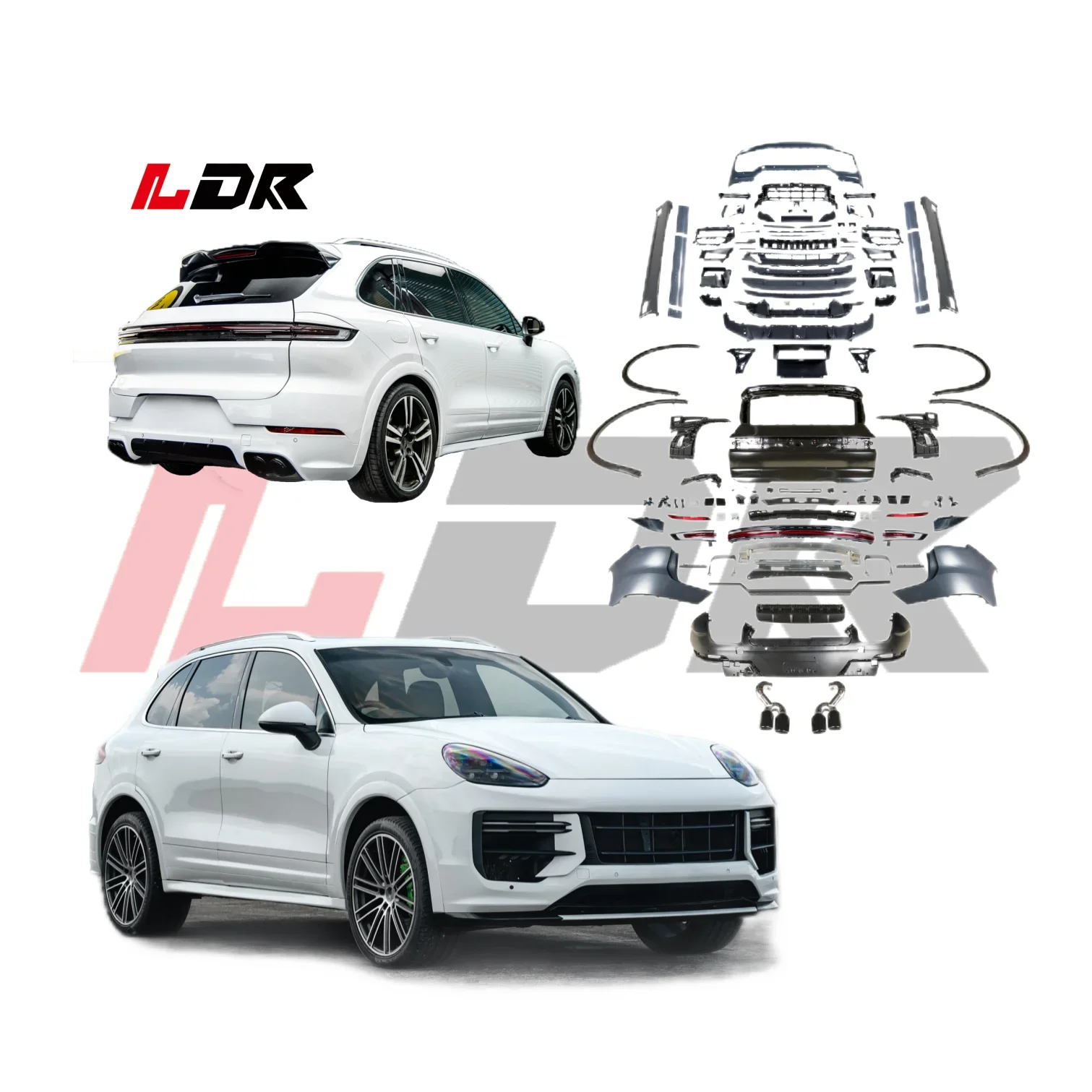 T-Bodykit for  Cayenne 958.1 2011-2014 Facelift to 9Y0.2 2024 Kit with Plug and Play Matrix Headlight High Quality