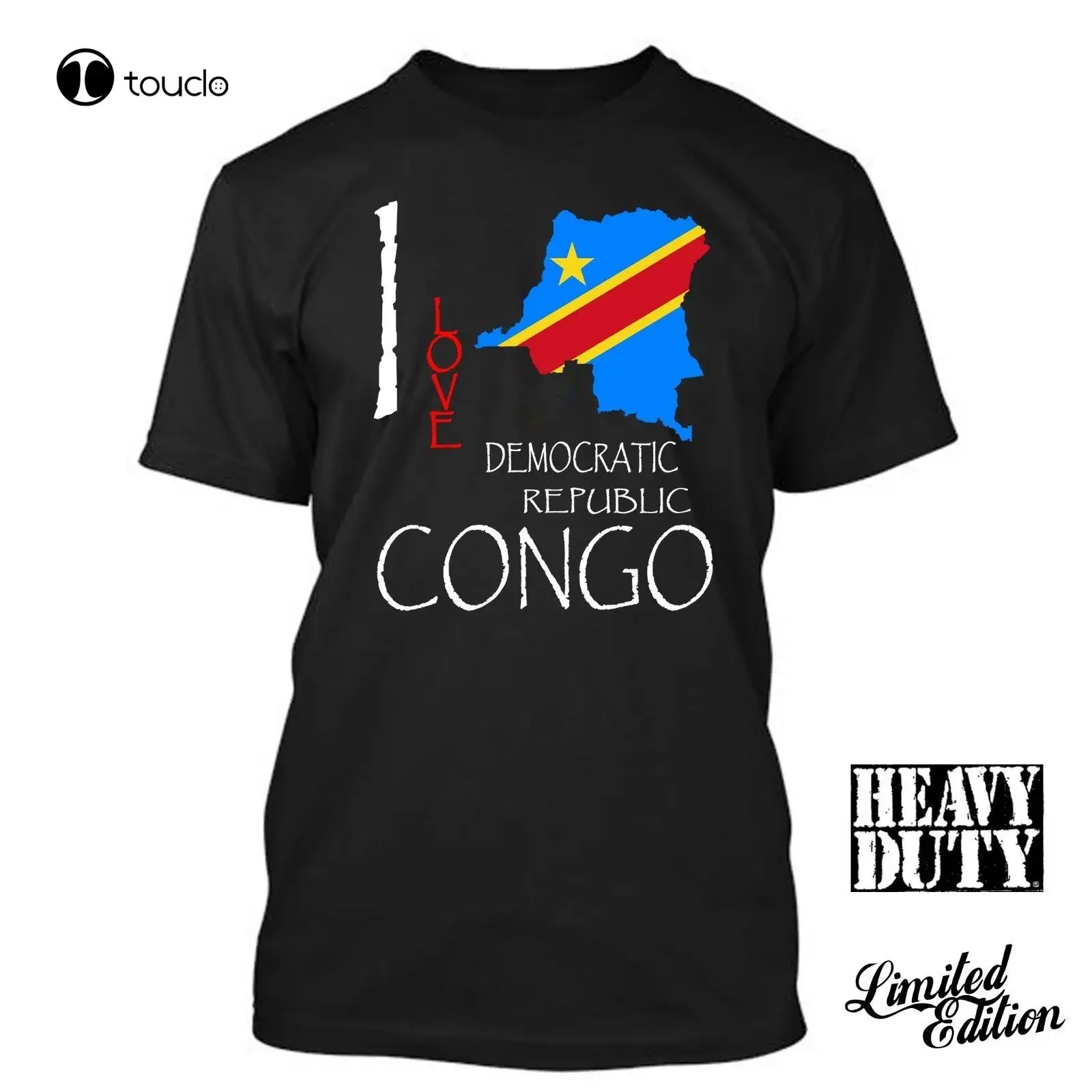 Hot Sale 100% Cotton Congo Democratic Republic I Love Culture Flag T Shirt Tees Tee Shirt Unisex Fashion Tshirt Summer Xs-5Xl