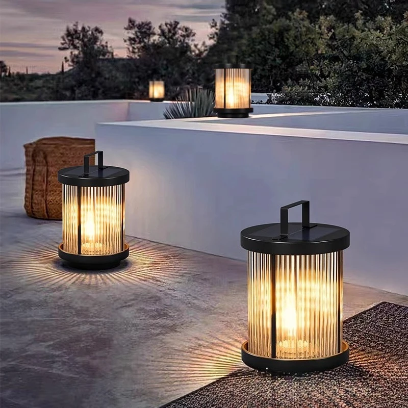 2026 Portable Solar Lawn Light Waterproof Outdoor Villa Garden Pathway Landscape Decor Courtyard Lamp