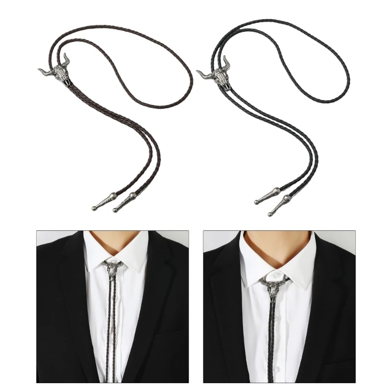 Western Bolo Tie Vintage Bolo Tie Bull Bolo Tie men Cowboy Necktieor Dropship