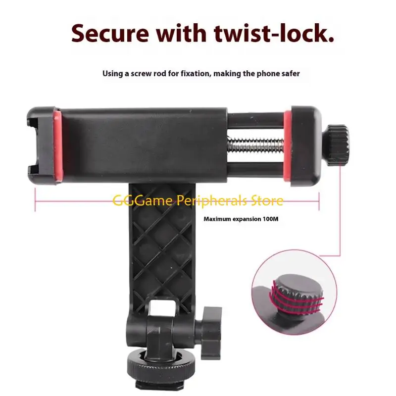 U55B Directional Phone For DSLR Cold Shoe Interfaces Slip Enhanced Grip