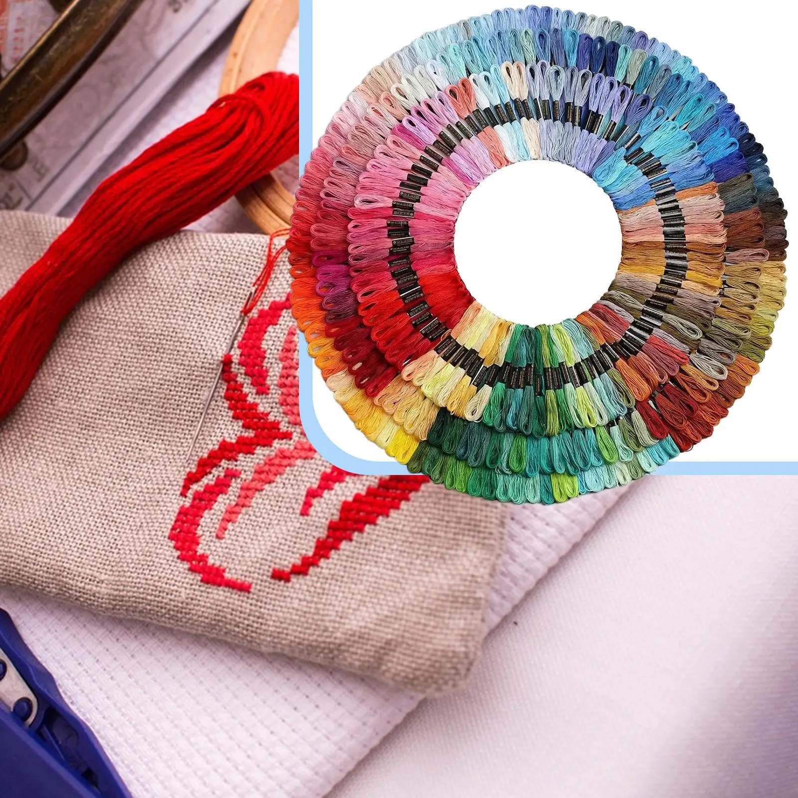 Embroidery Thread Embroidery Yarn Crafting Sewing Rainbow Arts String For Home Friendship Handsewing Kids Hand Beginners