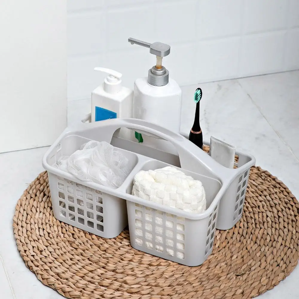 Plastic Shower Basket Durable Bathroom Simple Hollow Out Storage Basket Functional Toilet Washing Basket