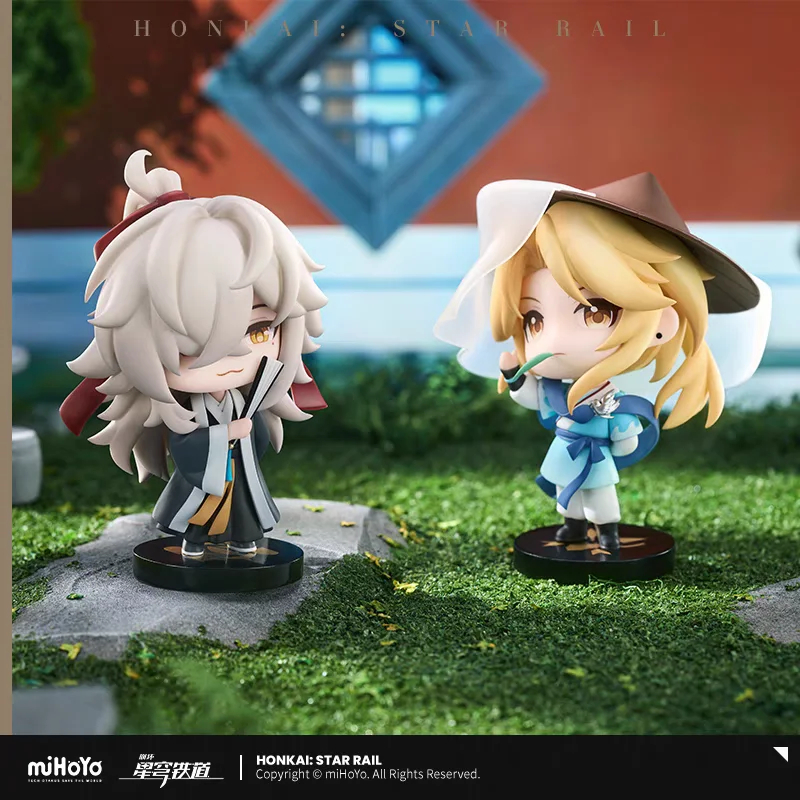 Pré venda mihoyo oficial honkai estrela ferroviário sem nome medalha de convidado série caixa ovo jingyuan yanqing slango brilho cosplay presente anime