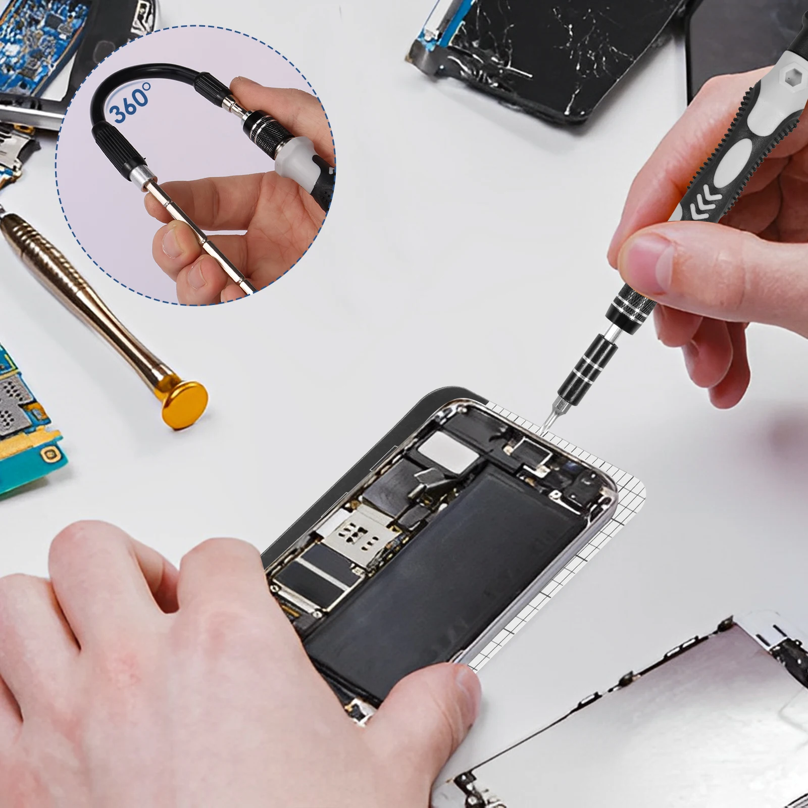 117 في 1 طقم مفك براغي ميكانيكي دقيق مجموعة أدوات صغيرة مع أدوات إصلاح لقم Triwing Torx لأجهزة الكمبيوتر المحمول Macbook PC Xbox Phone #5