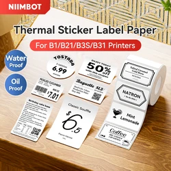 NIIMBOT Thermo-Aufkleber, Etikettenpapier für B1 B21 B3S B31, wasserfestes Markierungsetikett, Preisschild, Klebeband, Preisschild-Aufkleber