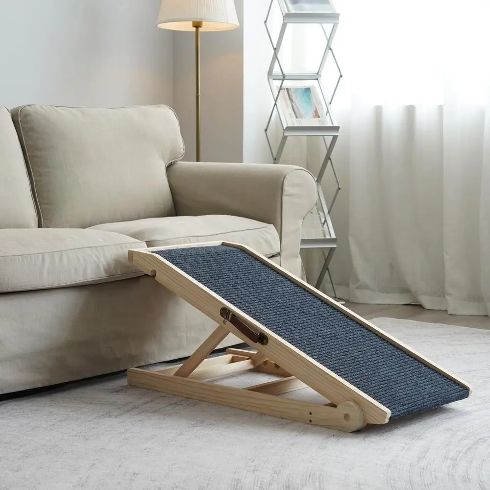 

Ramp for Bed, Dog Stairs for Small and Large Dogs, Portable Dog Steps for Bed, Couch, Car, Adjustable Pet Ramp, AntiSlip Tracti