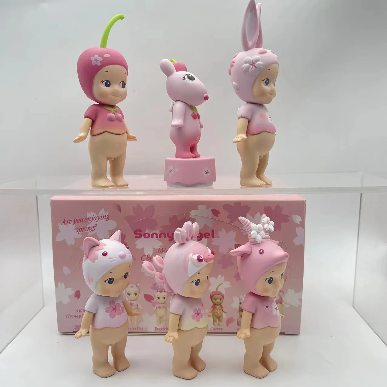 

Hot Sonny Angel Mini Figure Cherry Blossom Series Enjoy Spring Limited Editions Blind Box Mysteries Surprise Cute Fans Toy Gifts