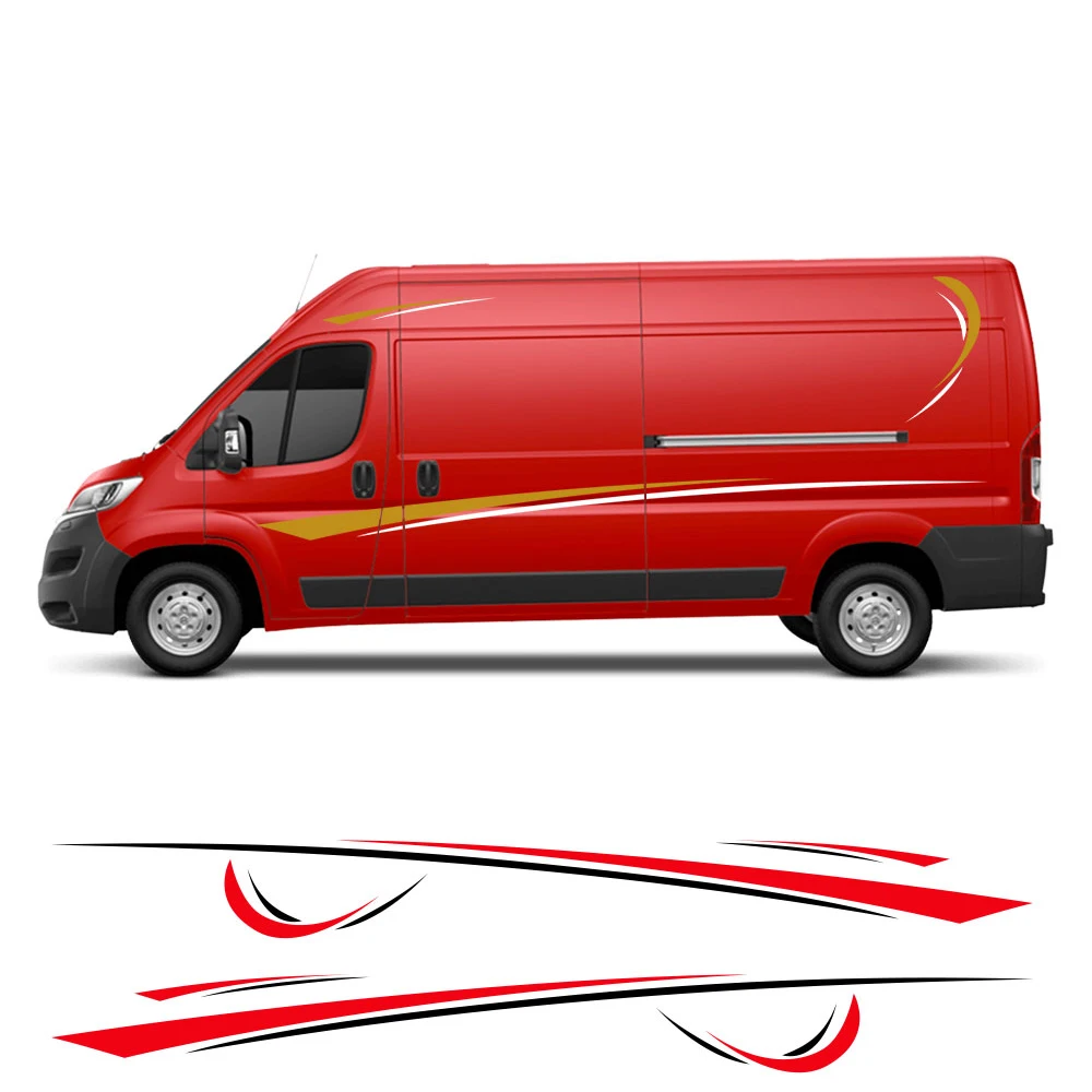 

Для Peugeot Boxer Citroen Jumper Fiat Ducato 6 шт. в партии Автомобильные Наклейки Графика Спорт виниловые полосы наклейки для кемпера фургона аксессуары