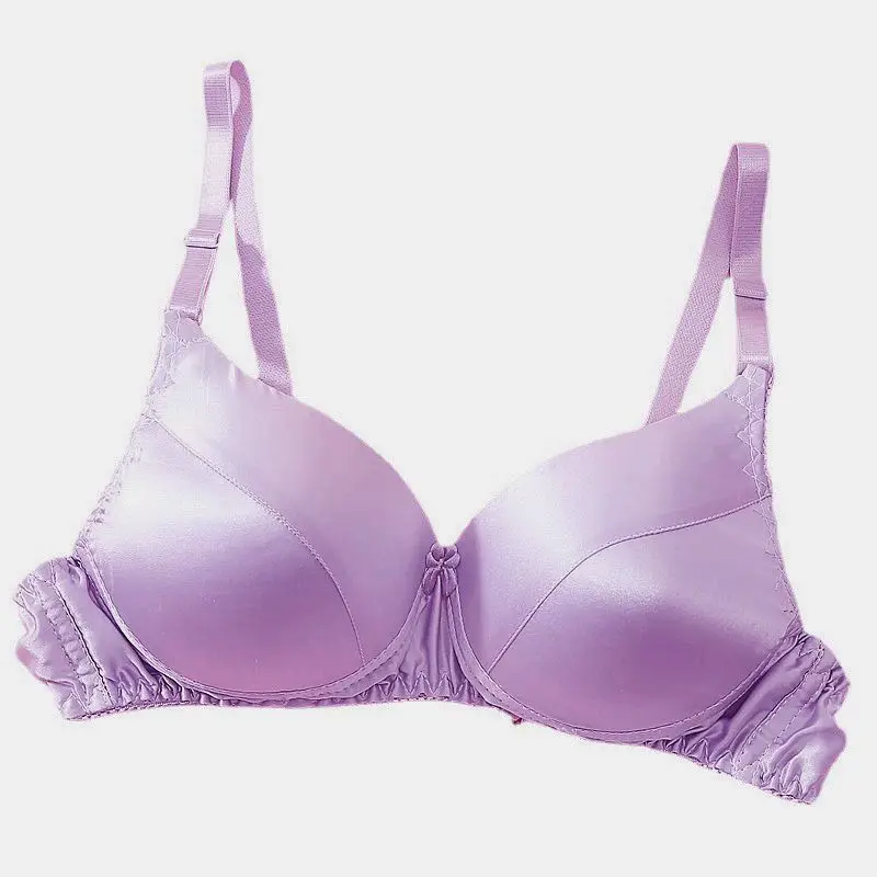 Sujetador Sexy sin costuras de seda de morera, corsé de una pieza, ropa interior inalámbrica de talla grande, lencería íntima, Bralette de realce