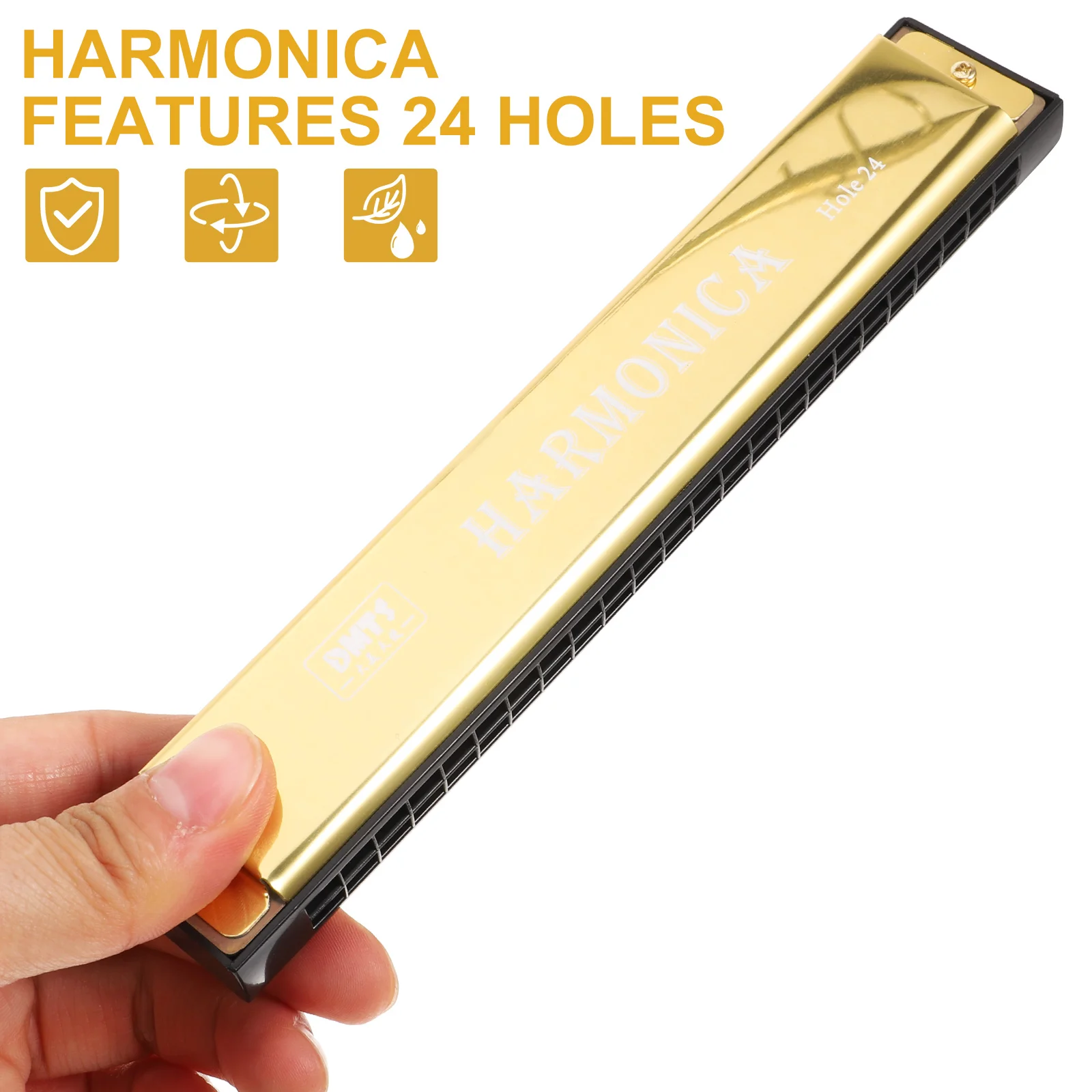 Harmonica for Beginners Educational Children Blues 24 Holes Harmonicas Adults Musical Instrument