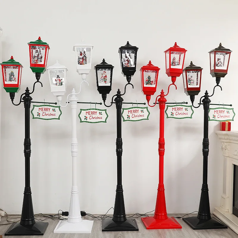 Christmas decorations, music, snow lights, living room lights, shopping malls, hotels, festival set props, snow double-headed st