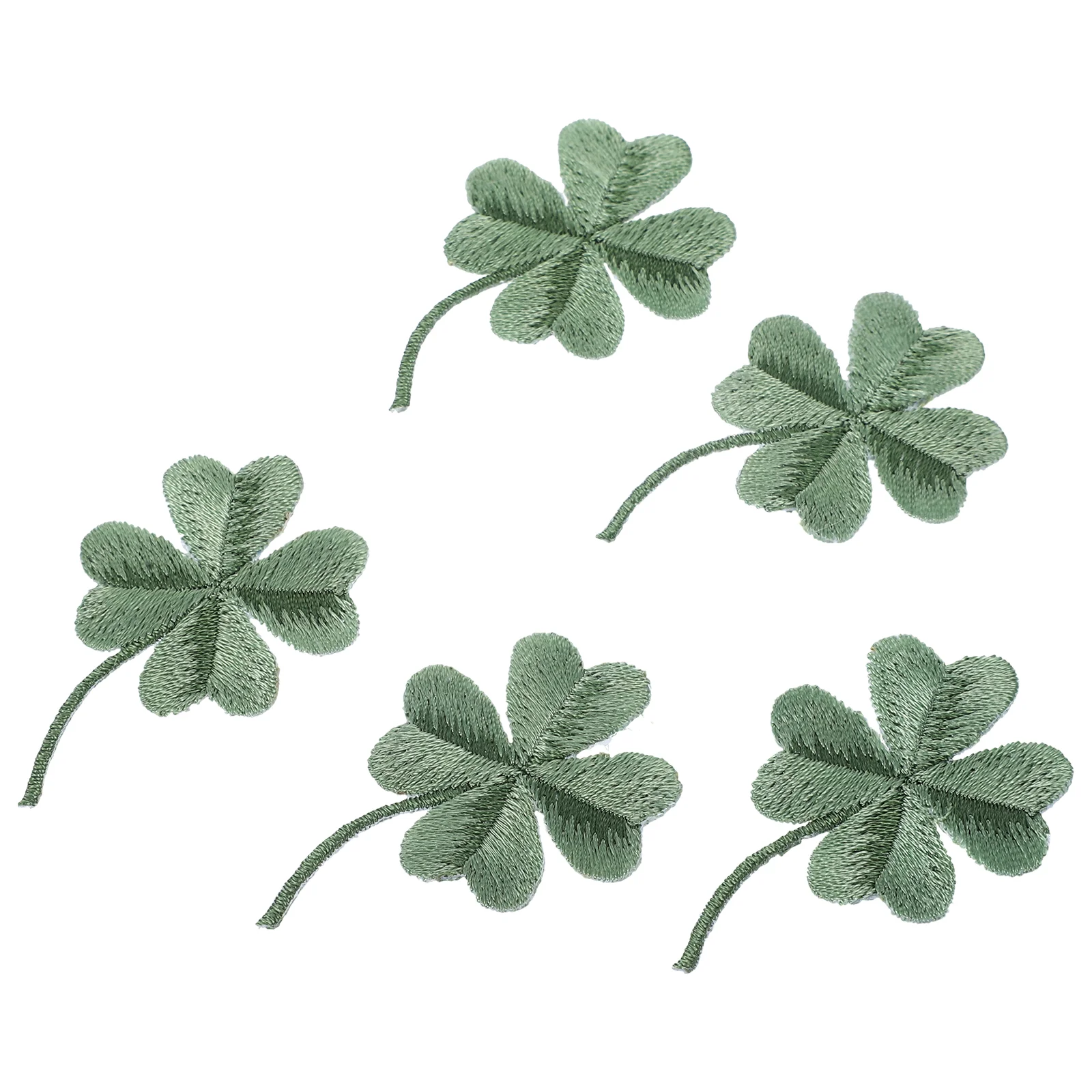 5 Pcs Football Child Sequins Embroidered Patches Shamrock Cartoon Cloth Stickers