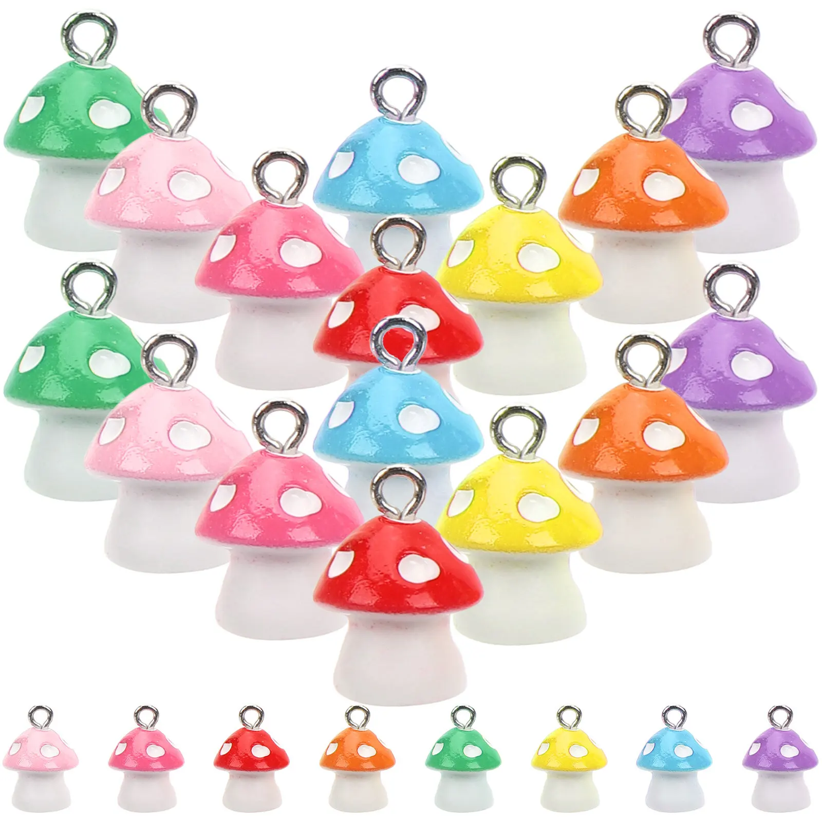 

30Pcs Resin Mushroom Jewelry Charms Creative Pendants for DIY Bracelet Necklace Earring Making Accessories Jewelry Pendant