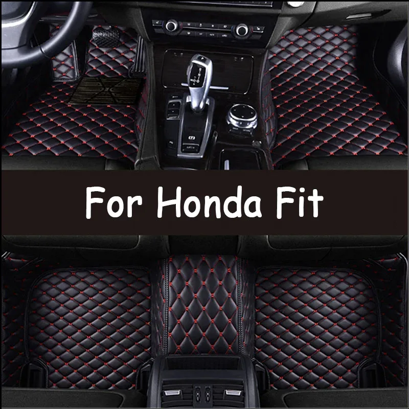 Floor Mats Car For Honda Fit Jazz Hybrid GP5 GP6 2014~2020 Waterproof Protection Floor Mat Alfonbrillas De Coche Car Accessories