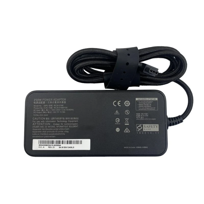 

250W AC Adapter Power 19V 13.16A Fast Charging Adapter 100-240V 50-60Hz