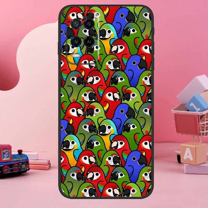 Parrot Birds Cockatiel Case Cover For OPPO A78 A98 A15 A17 A54 A74 A94 A77 A52 A72 A5 A9 A53 A16 A76 A96 A54s A57s