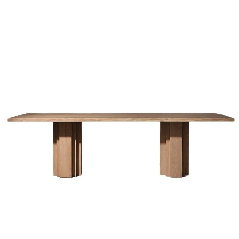 Italian minimalist solid wood dining table log large board negotiation reception creative tea table modern designer