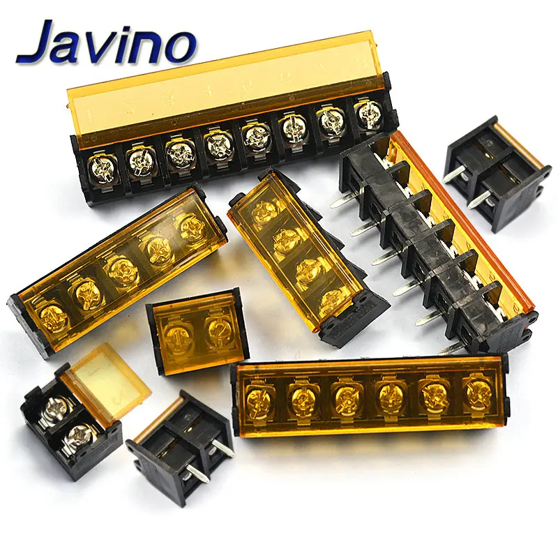 2pcs Hb-9500 barrier terminal block with cover power supply spacing 9.5mm HB-2 / 3 / 4 / 10 / 12p