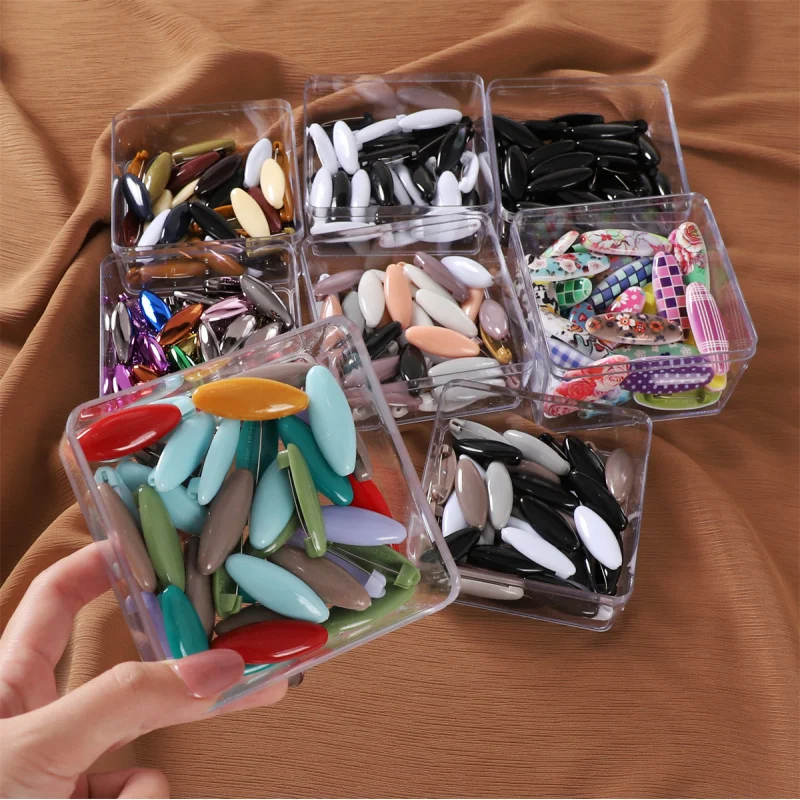 Color Printing Plastic Safety Pin Veil Needle Silk Scarf Clip Neck Clip Scarf Buckle36Acrylic Boxed