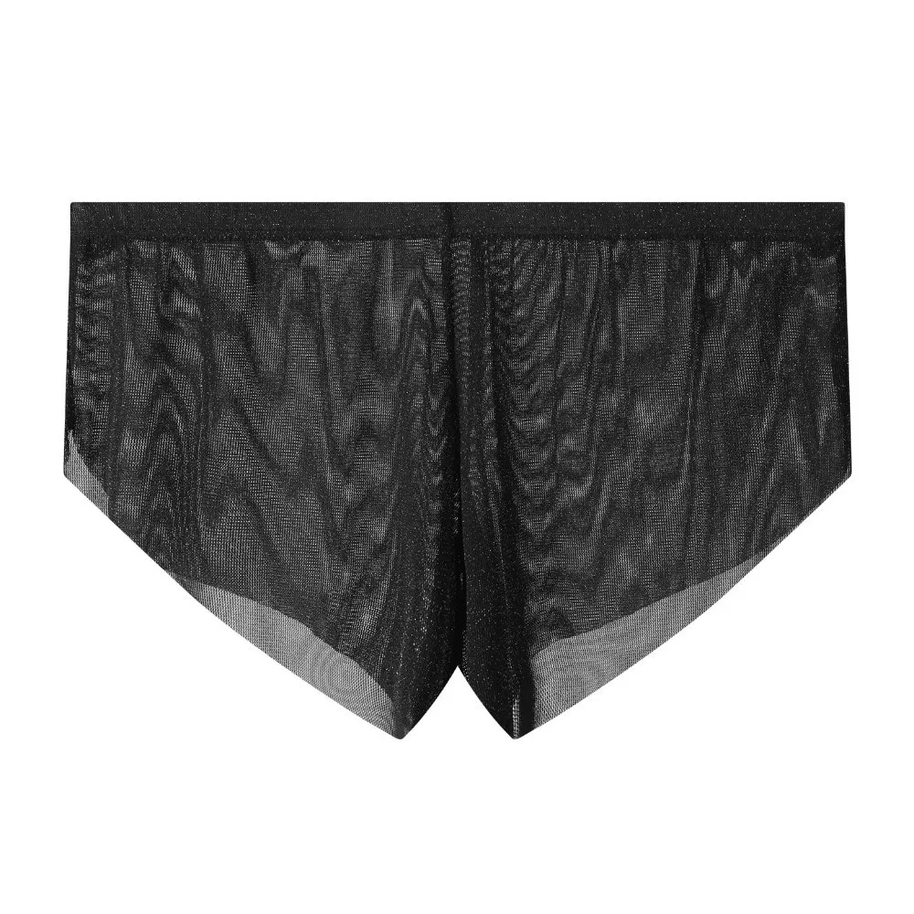 Simple Underpants Men Seamless Boxer Briefs Mesh Thin Traceless Mesh Shorts Boxers Breathable Quick Dry Underwear for Men Daily