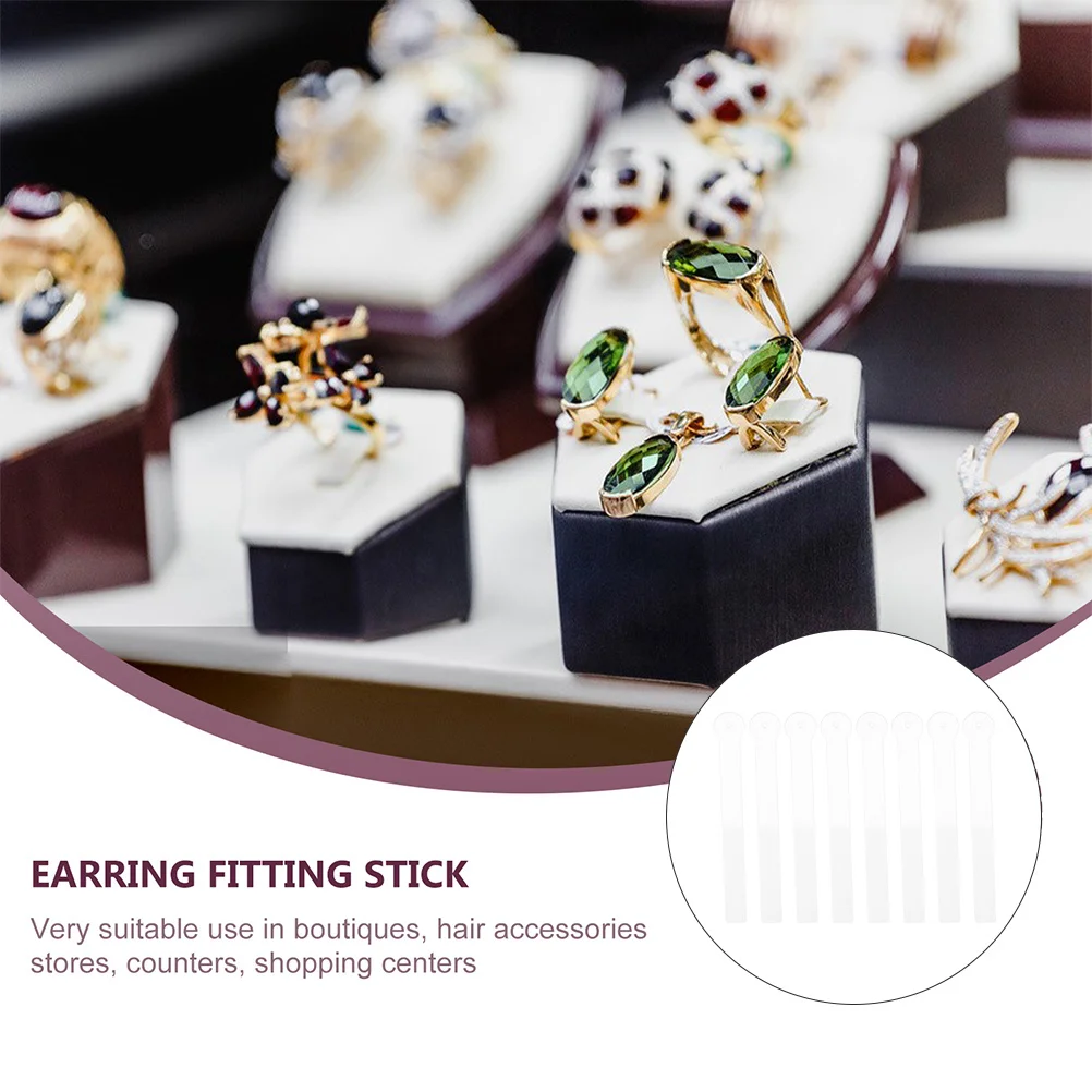 

8 шт., прозрачная акриловая подставка для сережек, палочки для хранения ювелирных изделий, держатель для магазина, стеллаж для выставки товаров, органайзер