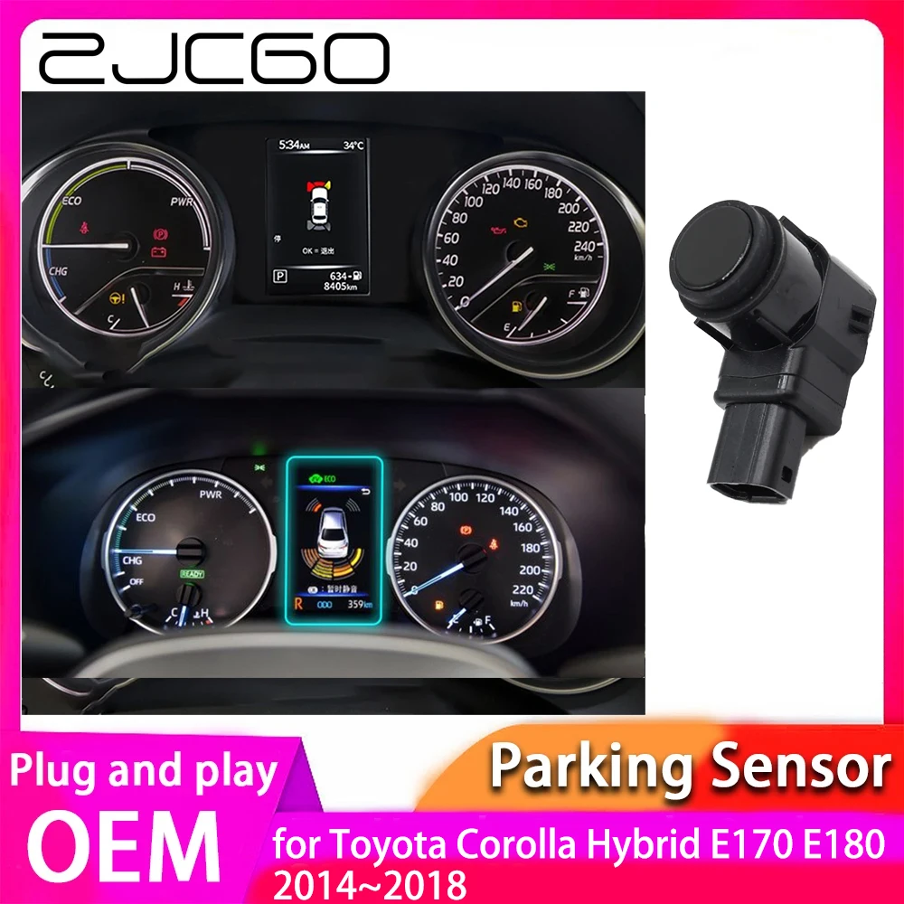 

ZJCGO Original Car OEM Parking Sensor Assistance Backup Radar Buzzer System for Toyota Corolla Hybrid E170 E180 2014~2018