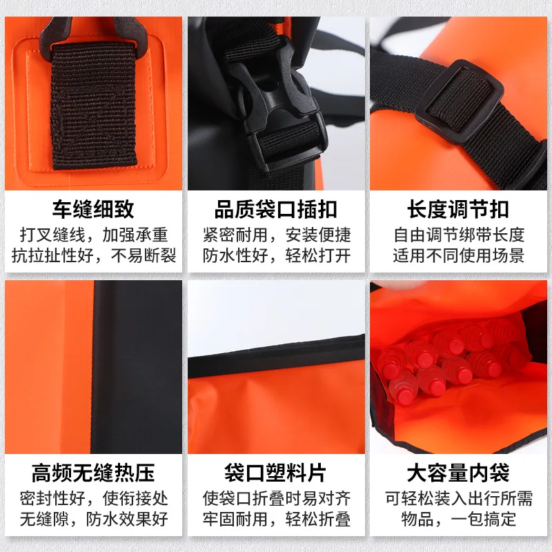 

Y715 Waterproof Bicycle Hanging Bag PVC Material Front Hanging Bag Storage Pocket 31*27.5*12.2CM