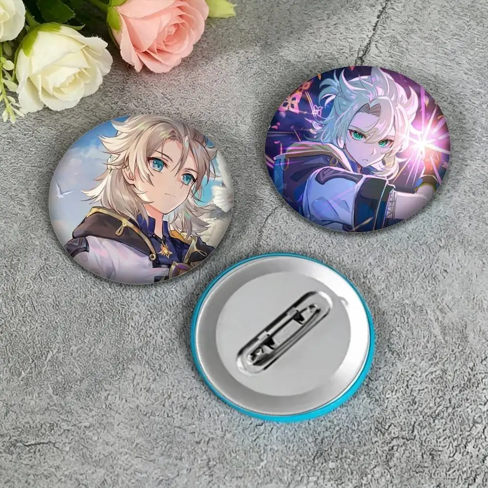 Albedo Genshin Impact 25mm 32mm 44mm 58mm 75mm Brooches Badges Pins for Accessories Gift