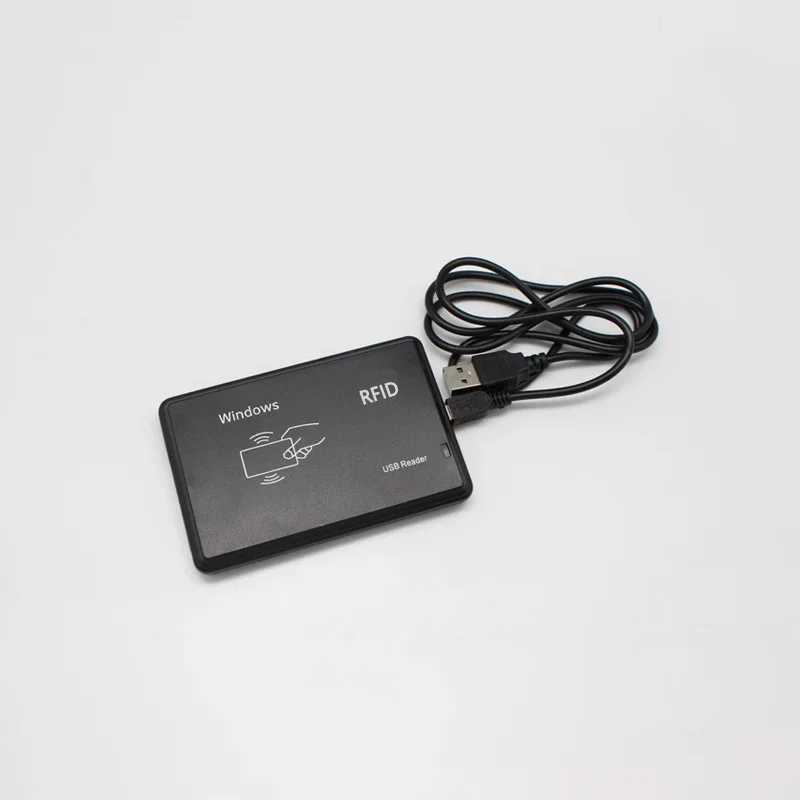 Lecteur de carte à puce RFID avec port USB, carte IC 13.56MHz, sensibilité sans contact, prise en charge du système Windows Linux