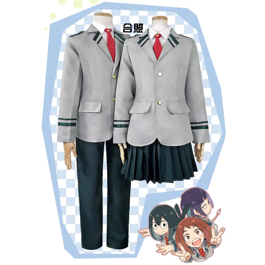 

My Hero Academia Cosplay School Uniform Costume Set For Midoriya Izuku And Uravity Todoroki Halloween Outfits